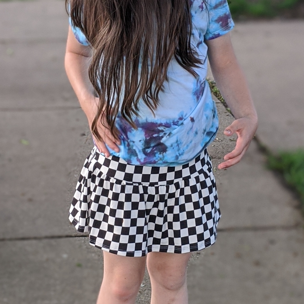 NWT PixieLane girls checkered skort